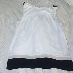 White House Black Market Sleeveless Top with Black Trim